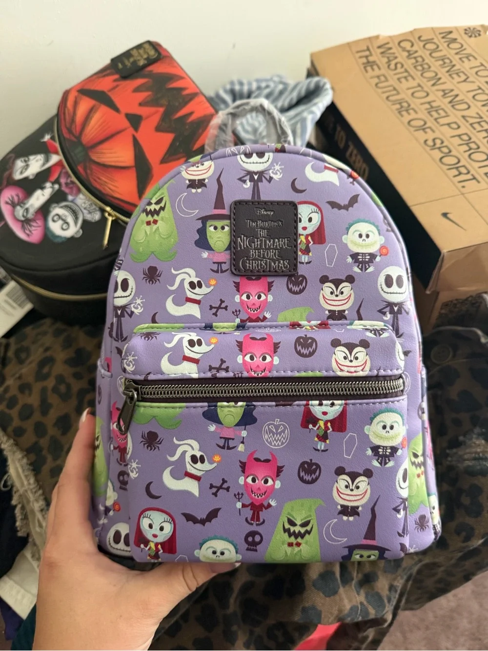 NWT The Nightmare Before Christmas Purple Mini Backpack by Loungefly